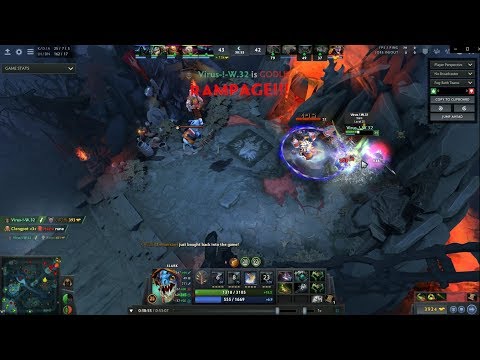 DOTA 2: Slark gets Double rampage inside the fountain!