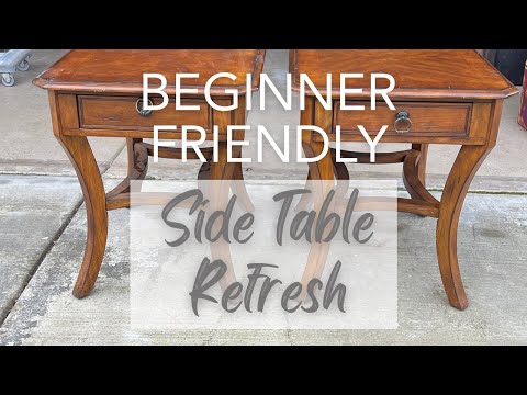 Start to Finish Beginner Friendly Side Table Refresh - They are so elegant now!
