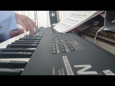 Playing Bach BWV999 on an old Korg.