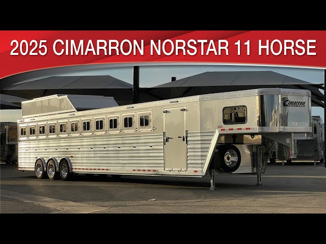 Preview image of 2025 Cimarron Norstar 11 Horse Gooseneck Air Ride, How Long Do You Want Your Trailer? Yes. youtube video