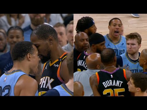Kevin Durant gets HEATED with Grizzlies and goes face to face with Desmond Bane 😳