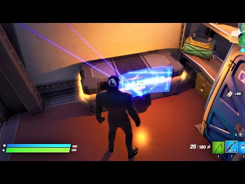 Fortnite: Open Chests locked by an ID Scanner at the Grotto - All Locations