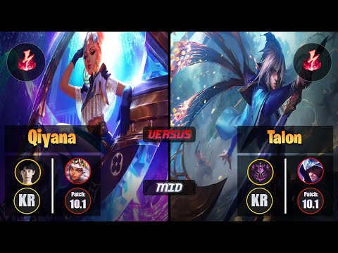 Doinb [Electrocute] QIYANA (Mid) VS [Electrocute] TALON - Master KR Patch 10.1