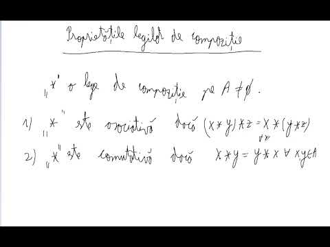 Proprietățile legilor de compoziție (clasa a 12-a)