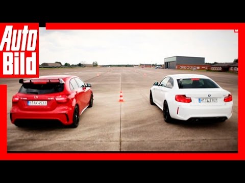 Drag Race Mercedes-AMG A 45 vs. BMW M2 (2016): Race - Duel - Speed