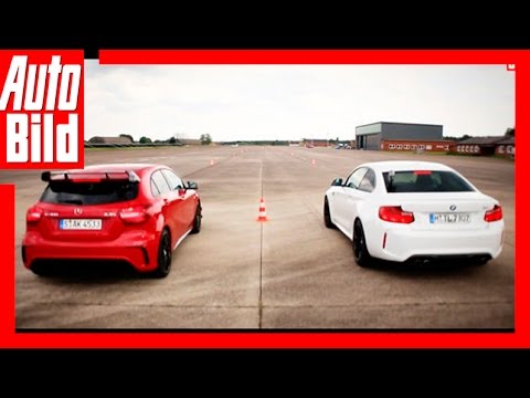 Drag Race Mercedes-AMG A 45 vs. BMW M2 (2016): Rennen - Duell - Geschwindigkeit