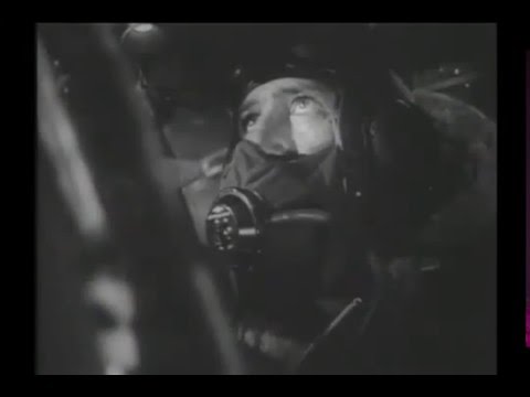 WWII Wellington bomber squadron take off on a mission into Germany