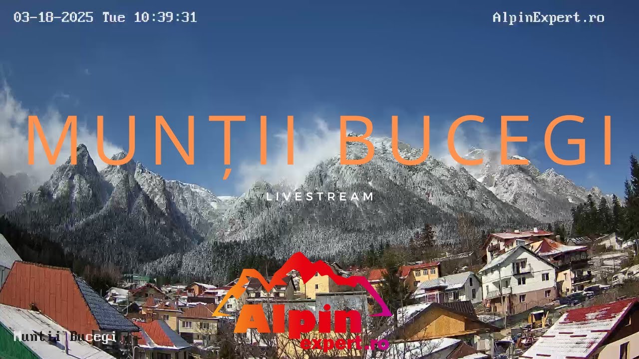 Live webcam view of Panorámica de los Montes Bucegi