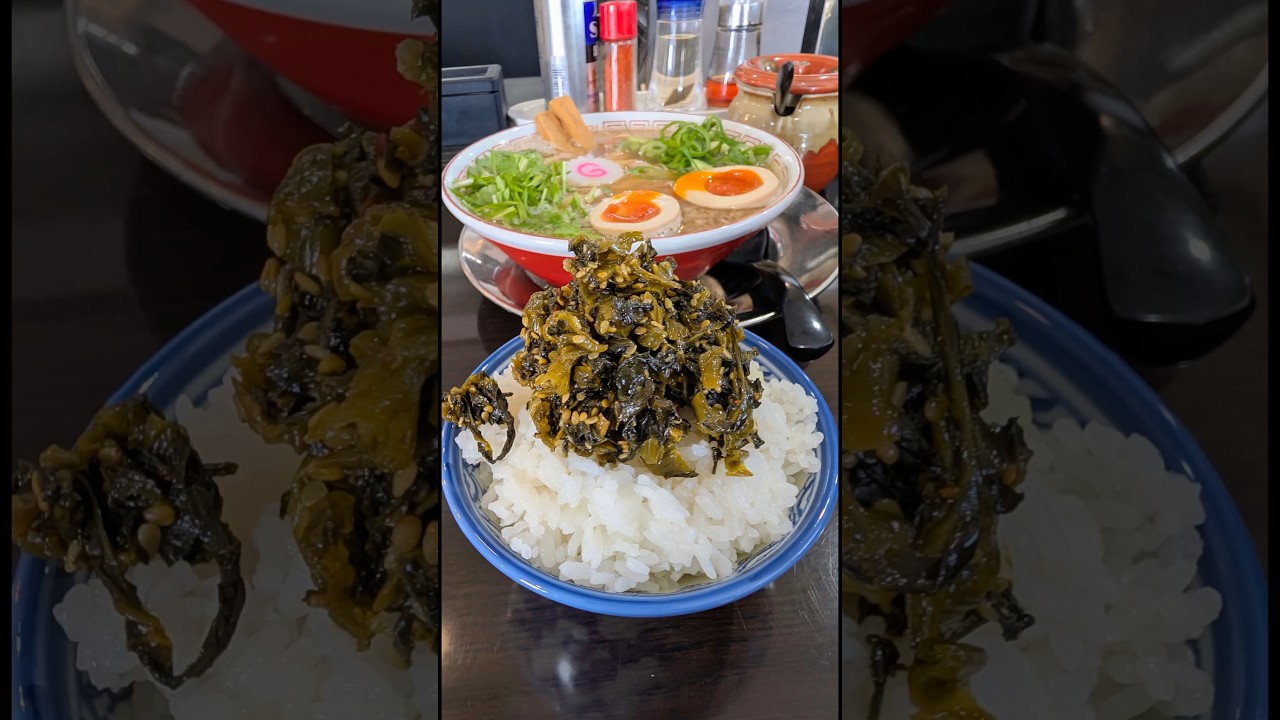 高菜が盛り放題！ラーメンもめっちゃ美味い朝からやっとる高菜屋さん！#グルメ #shorts