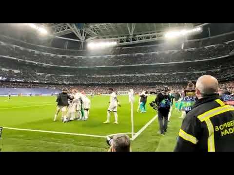 Karim Benzema third goal  celebration vs PSG champions league  comeback | REAL MADRID KNOCK PSG OUT