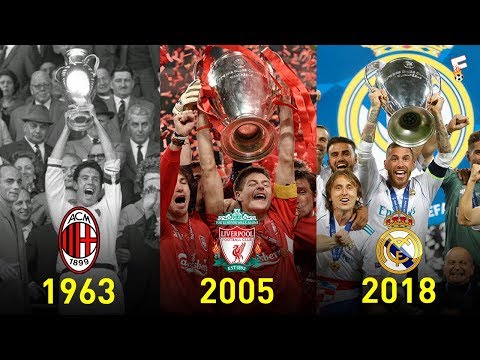 UEFA Champions League Winners 1956 - 2018 ⚽ Footchampion Video
