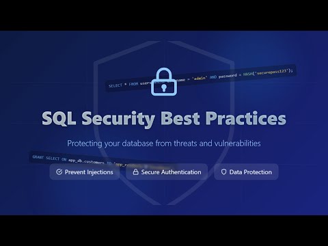 🔒 SQL Security Best Practices for Beginners: Protect Your Database!
