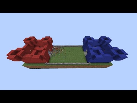 Minecraft CASTLE CLAY SOLDIERS BATTLE! • Red VS Blue