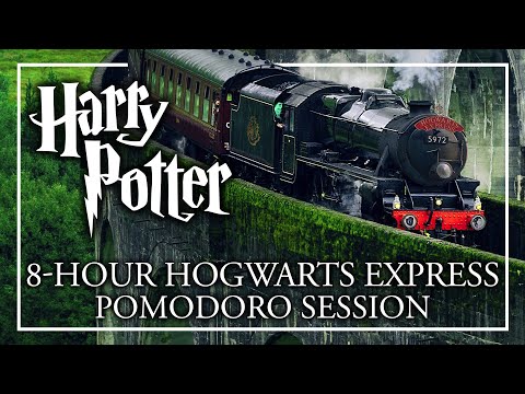 🚂8-HOUR TRAIN TO HOGWARTS🚂 Harry Potter Pomodoro Session - Hogwarts Express Ambience Study ASMR