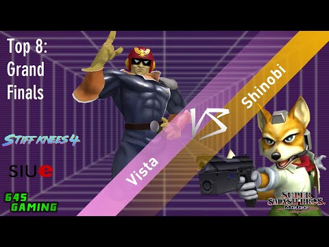 Stiff Knees 4 - Vista (Captain Falcon) vs. Shinobi (Fox) - SSBM - Top 8 - Grand Finals - Bo5