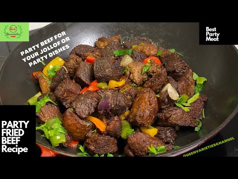 PARTY FRIED BEEF(MEAT) RECIPE| HOW TO BOIL BEEF MEAT & GET ITS STOCK OUT / NIGERIAN MEAT RECIPE