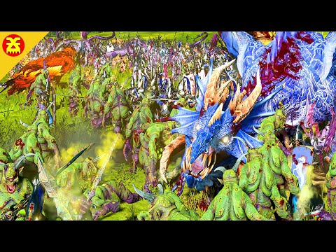 HIGH ELVES vs DAEMONS OF CHAOS - TotalWar Warhammer 3 epic battle