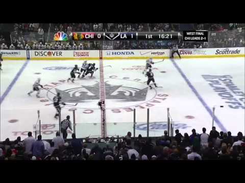Slava Voynov rocket slapshot goal 1-0. 6/6/13 Chicago Blackhawks vs LA Kings NHL Hockey