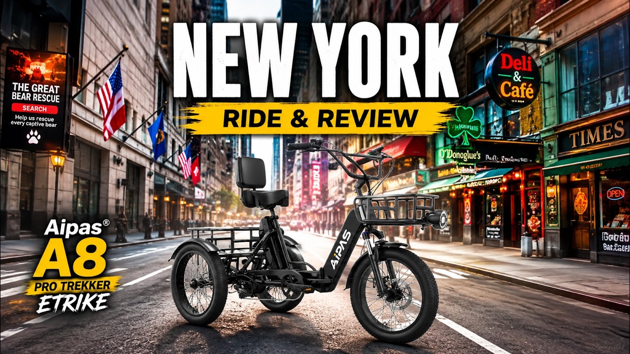 Exploring NYC On A 3-wheel Electric Bike - Aipas A8 PRO Trekker Etrike Review