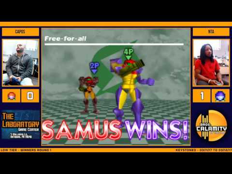 Keystoned | Capos (Samus) vs Nta (B.Samus) - Winners Round 1 - SSB64 Low Tiers