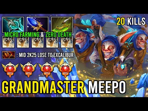 How to Play Midlane Meepo Like a Grandmaster Tier with Insane Micro Farming & Zero Death Dota 2