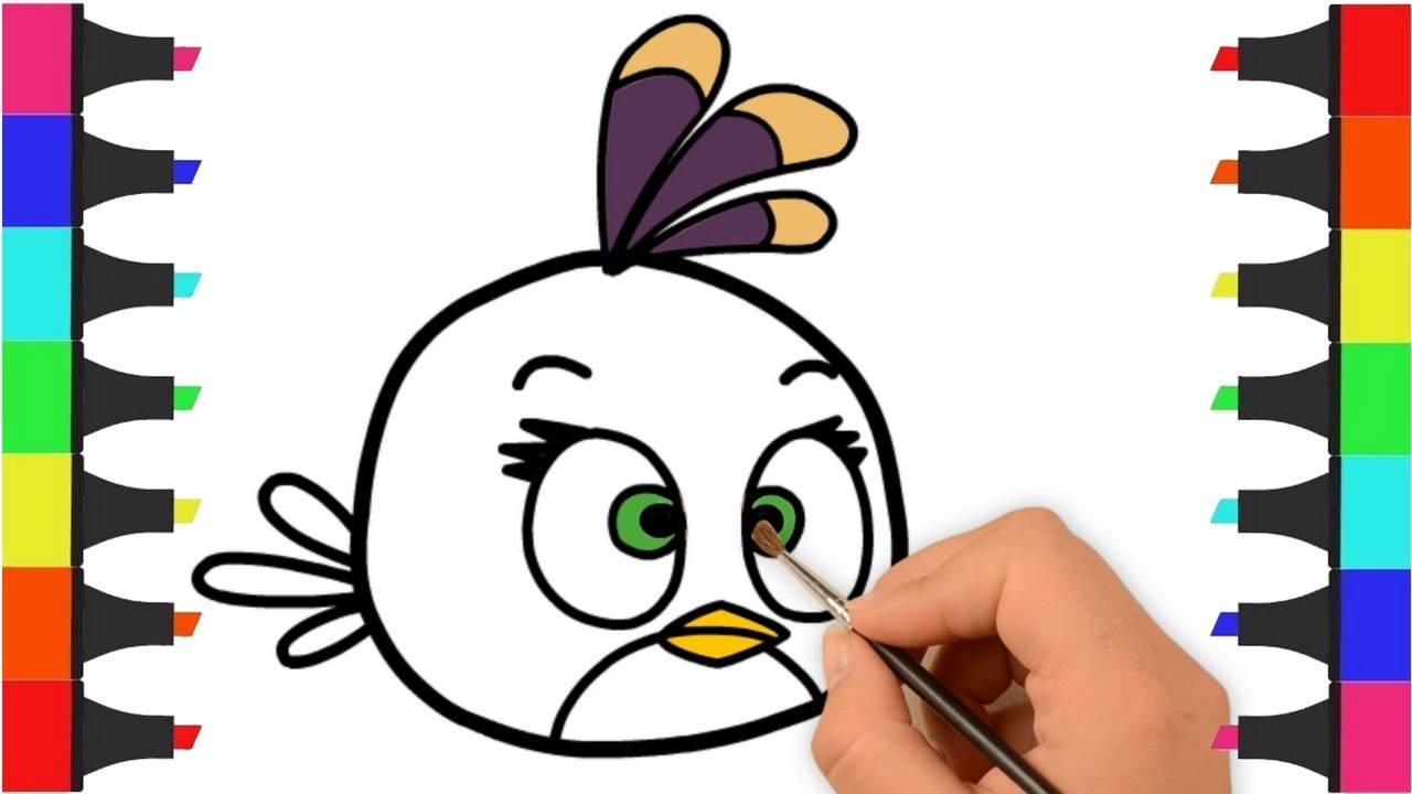 Angry Birds Coloring Pages | Draw and Color Angry Birds Hatchlings | Coloring Angry Birds