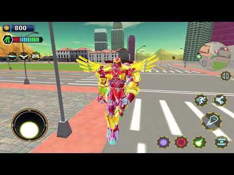 Grand Falcon Robot Car _ bike robot transform game _ android gameplay