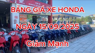LATEST HONDA CAR PRICE LIST ON SEPTEMBER 15, 2025