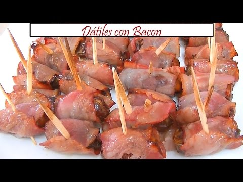 Dátiles con Bacon al horno | Receta de Cocina en Familia