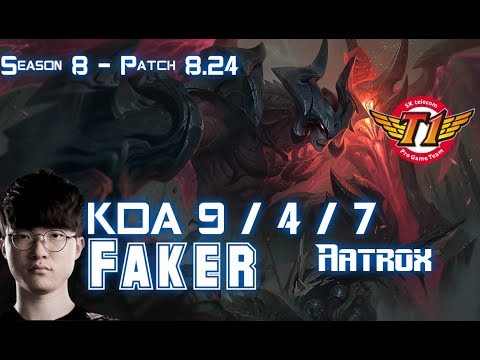 SKT T1 Faker AATROX vs NEEKO Mid - Patch 8.24 KR Ranked
