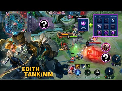 EDITH ROAM + FULL TANK BUILD WITH ASSASSIN EMBLEM | ITS NEW META OR NOT? #mlbbedith#edithtankbuild