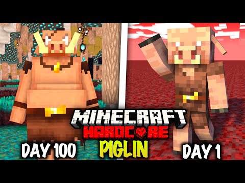 I SURVIVED 100 DAYS AS A PIGLIN | MINECRAFT HARDCORE ( hindi )