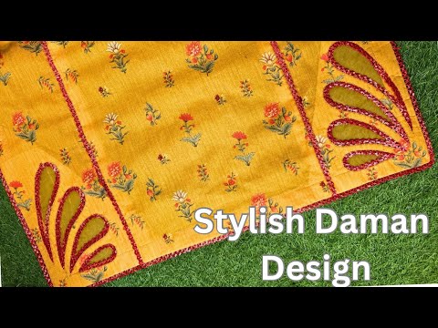 Stylish Kurti ghera Daman design cutting and stitching step by step for beginners
