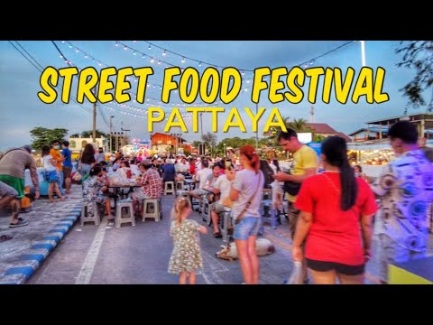 Pattaya Street Food Market on Weekend l Walk & Eat Festival 2022