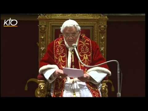 Résumé de l’Audience du pape Benoît XVI aux cardinaux