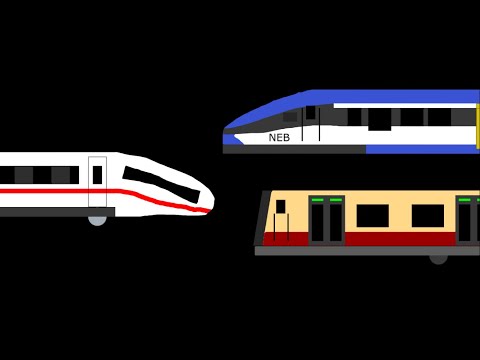 A BR 483-484 S-Bahn and an ICE 4 and a BR 632 do a short race from Skitstree to Lampertan!