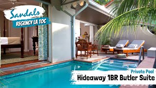 Honeymoon Hideaway One Bedroom Butler Suite (BH) | Sandals La Toc, St Lucia | Full Tour & Review 4K