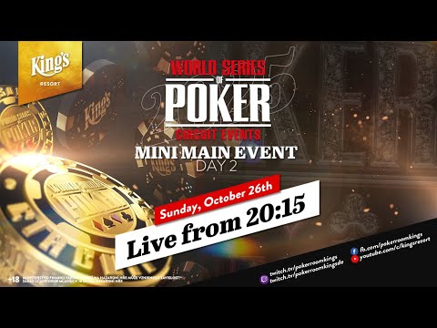 🏆💍 WSOP Circuit NLH €300 Mini Main Event | DAY 2 live from King's Resort 👑