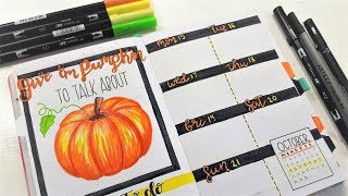 OCTOBER Bullet Journal set up