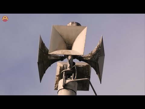 Druckluft Sirene HLS-273 Probealarm in Schwabach + Maschienenraum - Sirenen Warntag am 08.12.2022_4K