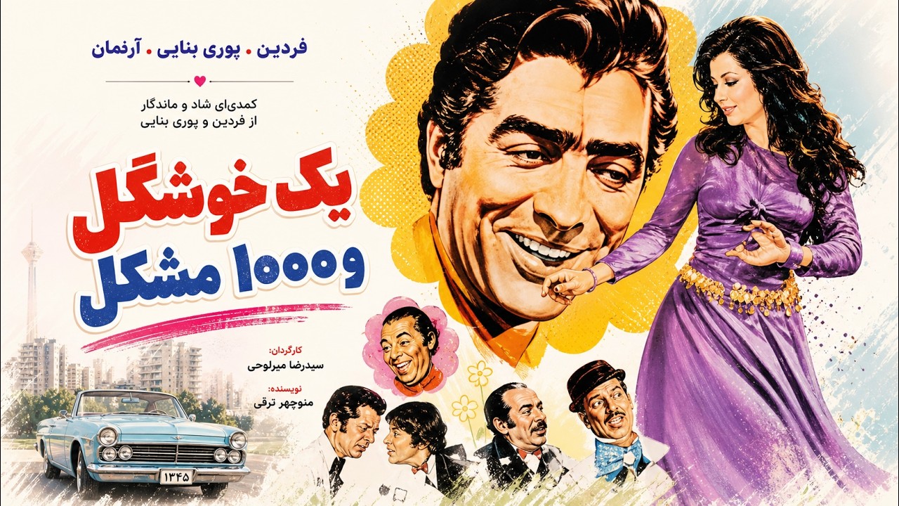 یک خوشگل و هزار مشکل | بدون سانسور و بدون حذفیات - فردین ، پوری بنایی