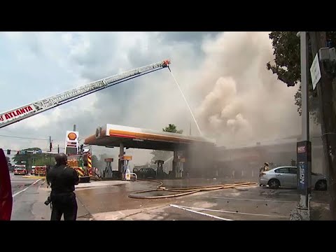 Northside Drive back open after gas station fire