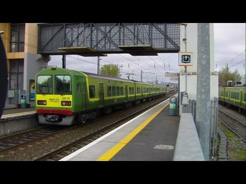 Dart train number 8615 arriving at Clontarf road station