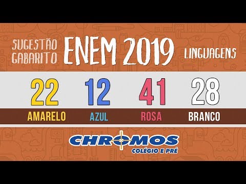 Gabarito ENEM 2019 CHROMOS - Prova Amarela: Questão 22 | Linguagens e Códigos