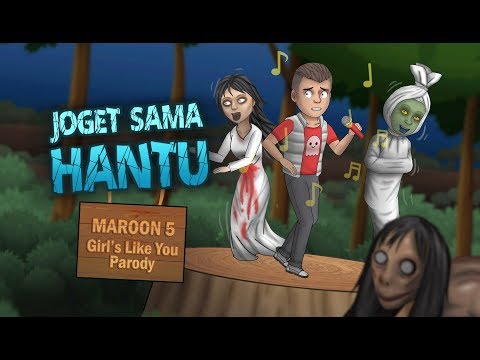 kartun-lucu-maroon-5-girls-like-you-cover-parody-joget-sama-hantu-rizky-riplayhororkomedi