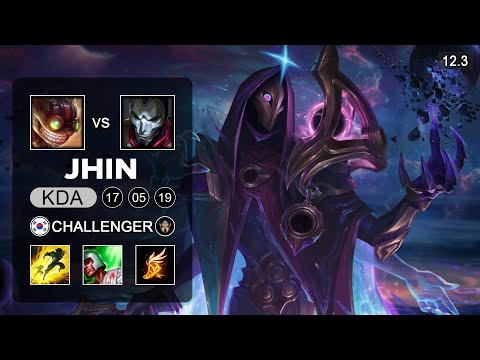 Jhin ADC vs Ziggs - KR Challenger - Season 12 Patch 12.3