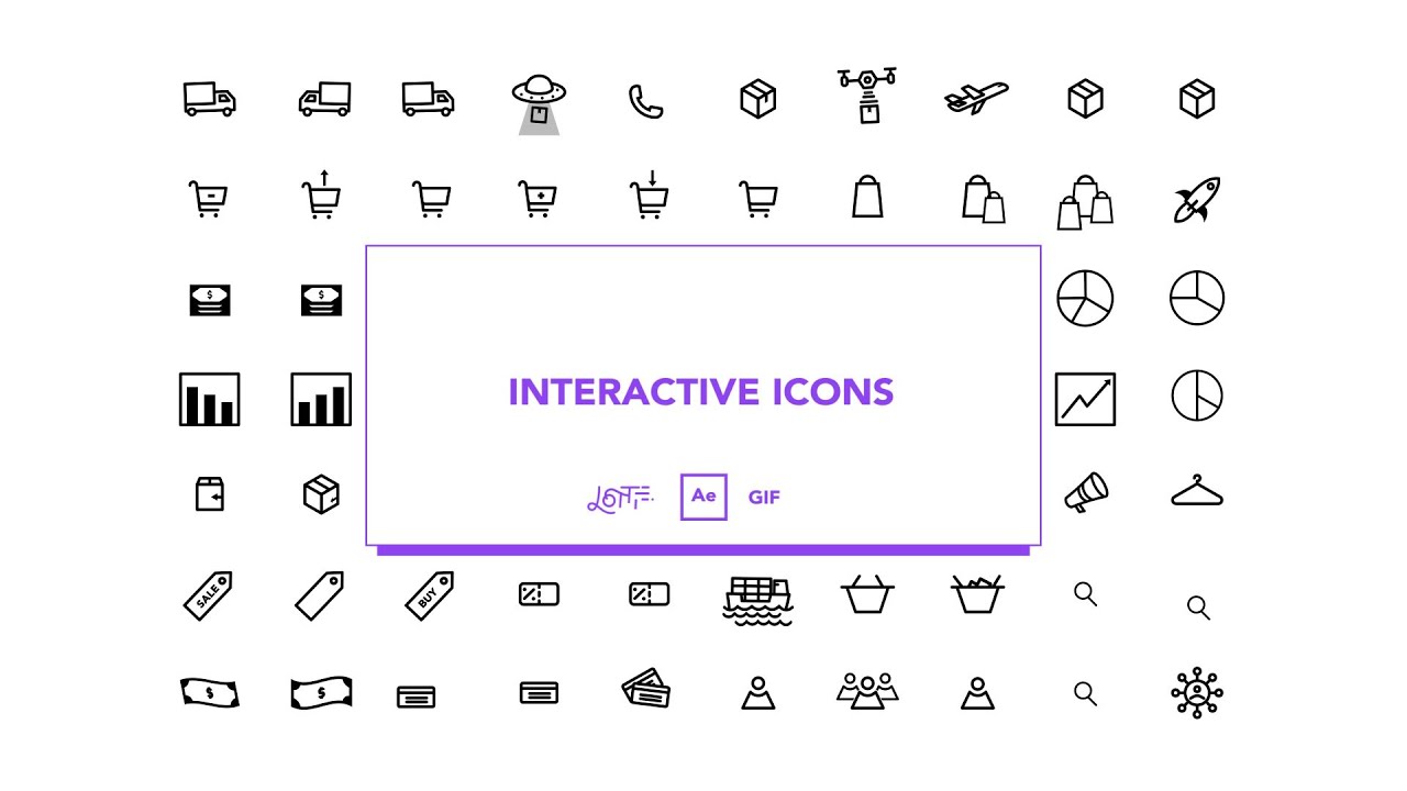 Interactive E-commerce Icons