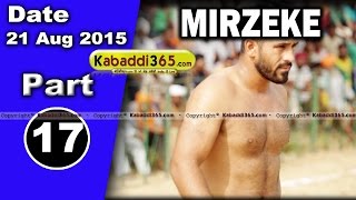 (13) Mirzeke (Ferozepur) Kabaddi Touranament 21 Aug 2015