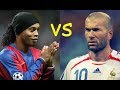 Ronaldinho VS Zinedine Zidane (Legendary Skills and Goals!)