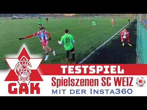 GAK 1902 Testspiel gegen SC Weiz mit 3D Kamera Insta360 aufgenommen